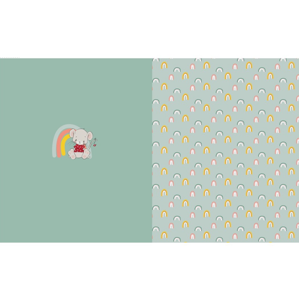 300-0122-22_01 Panel 70x150cm - Mäuschen im Regenbogenzauber – Bild 1