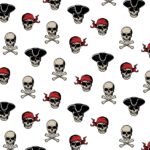 Piratenköpfe - Digital - kuschelige Rückseite