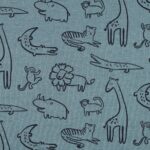 Safari-Time - blue - Melange - kuschelige Rückseite