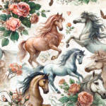 Pferde in der Rosenwelt