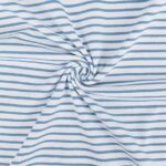 Jersey Streifen - jeansblau