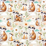 Erdmännchen in der Blumenwelt