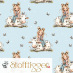Mädchen mit Kuh Stella - Eigenproduktion - Jersey