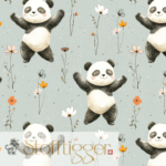 Blumen Panda - Eigenproduktion - Jersey