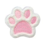 Applikation, Patch, Bügelbild: Pfote weiss