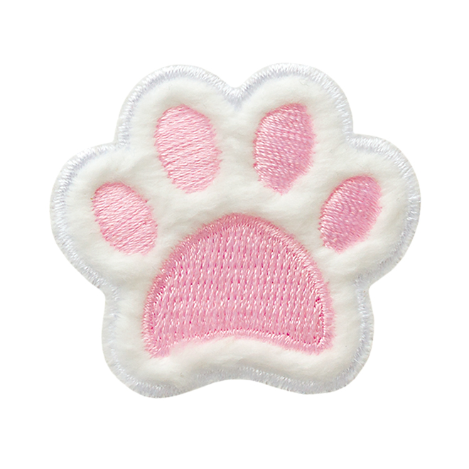 SONY DSC Applikation, Patch, Bügelbild: Pfote weiss – Bild 1