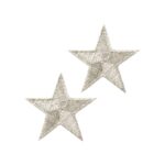 Applikation, Patch, Bügelbild: Stern silber