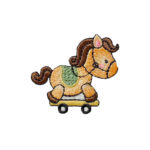 Applikation, Patch, Bügelbild: Pferd auf Skateboard