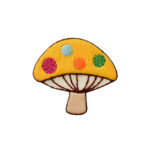 Applikation, Patch, Bügelbild: Pilz gelb