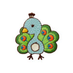 Applikation, Patch, Bügelbild: Pfau