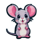 Applikation, Patch, Bügelbild: Maus