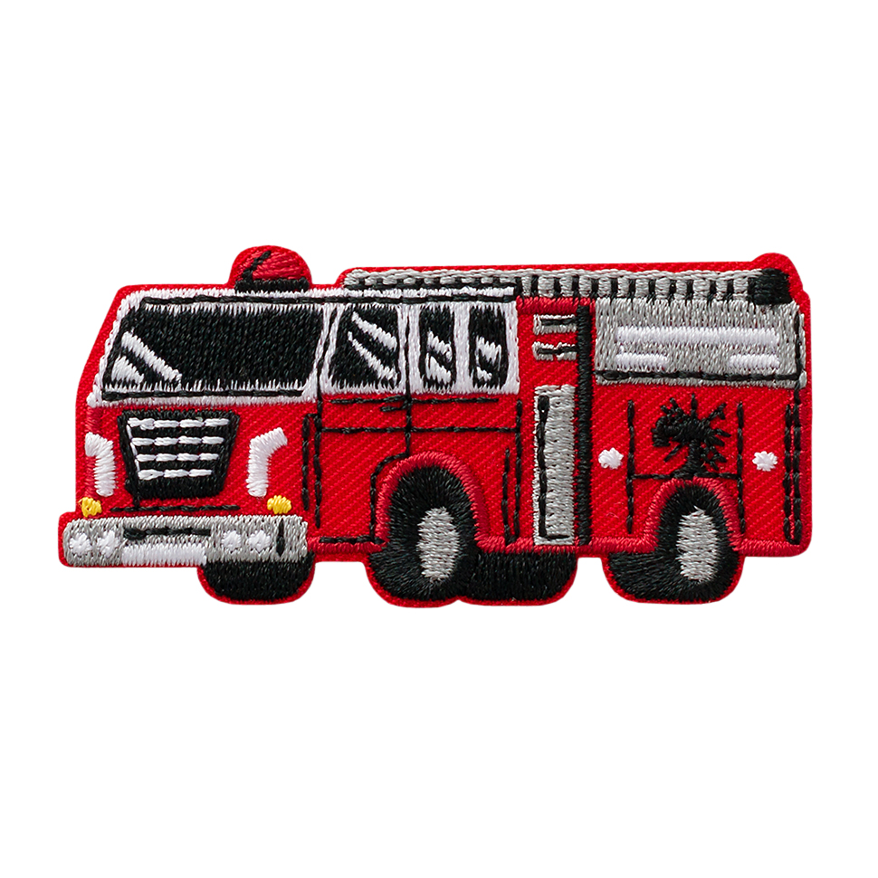 SONY DSC Applikation, Patch, Bügelbild: Feuerwehrwagen – Bild 1