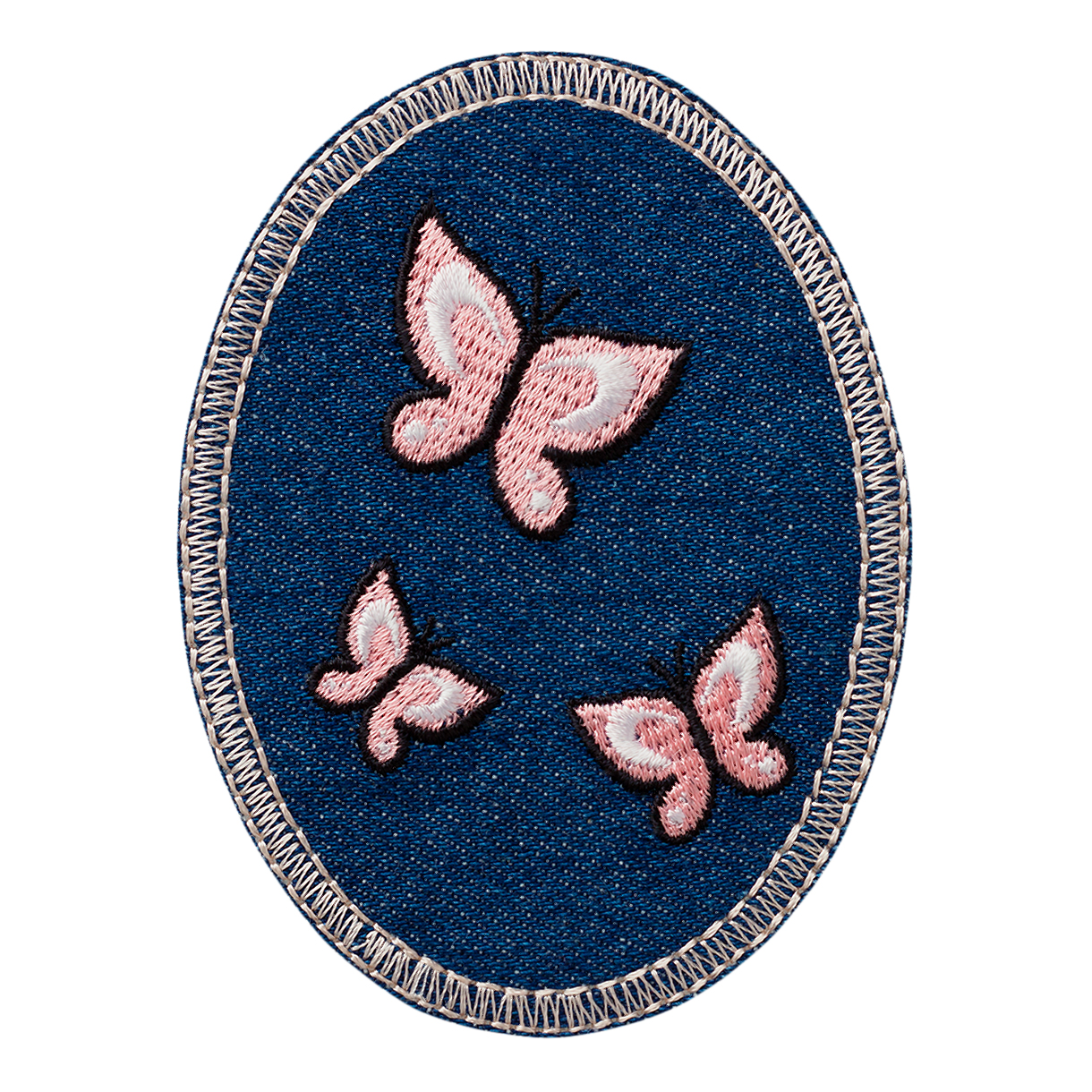 SONY DSC Applikation, Patch, Bügelbild: Jeansflick Schmetterlinge – Bild 1