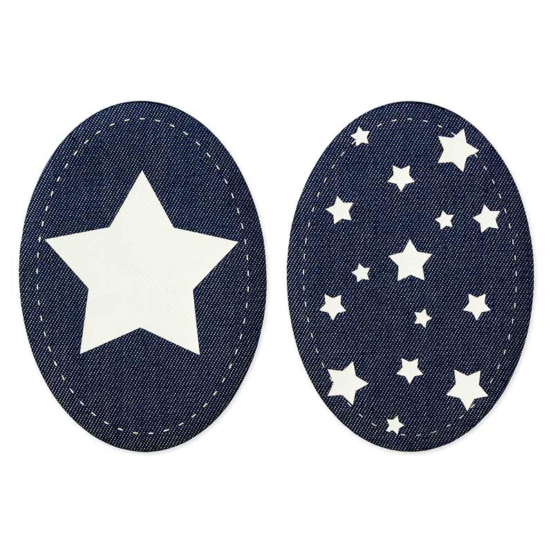 10081 Applikation, Patch, Bügelbild: Flicken mit Stern – Bild 1