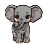 Applikation, Patch, Bügelbild: Elefant Reflex
