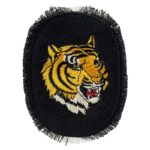 Applikation, Patch, Bügelbild: Jeansflick Tiger schwarz