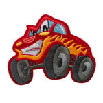 Applikation, Patch, Bügelbild: Monster Truck rot
