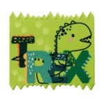 Applikation, Patch, Bügelbild: T-Rex mit Zacken
