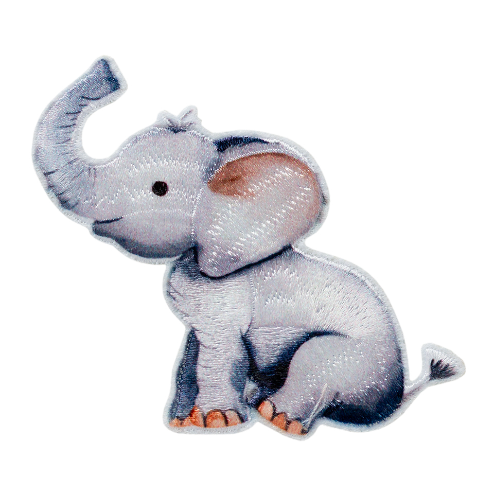 SONY DSC Applikation, Patch, Bügelbild: Elefant – Bild 1
