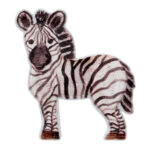 Applikation, Patch, Bügelbild: Zebra