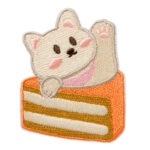 Applikation, Patch, Bügelbild: Katze im Kuchen