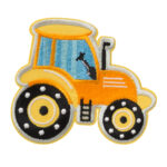 Applikation, Patch, Bügelbild: Traktor gelb