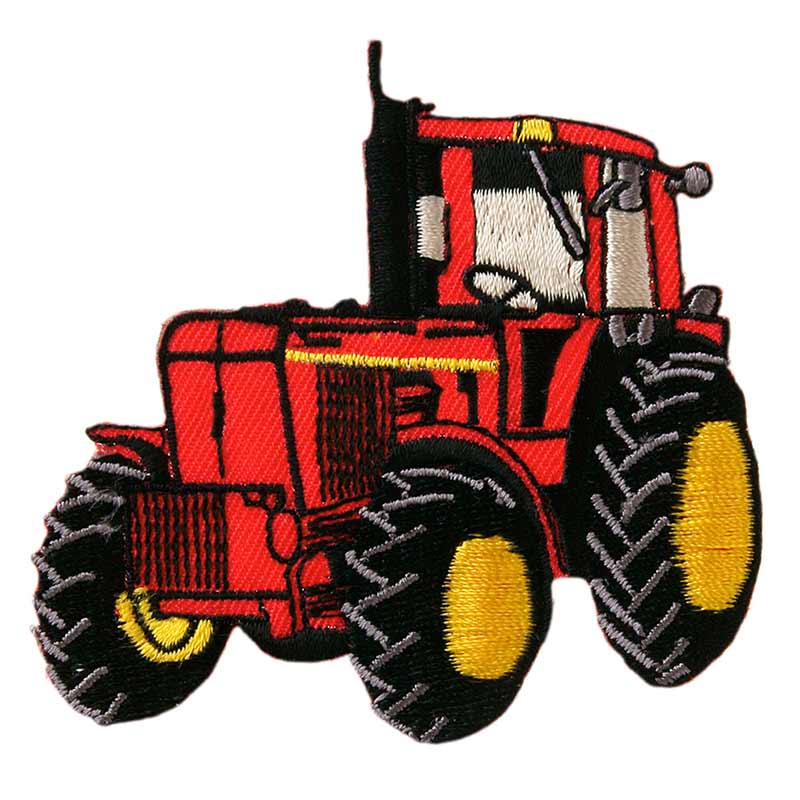 14622 Applikation, Patch, Bügelbild: Roter Traktor – Bild 1