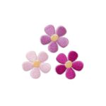 Applikation, Patch, Bügelbild: Set Blumen Rosa