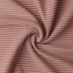 Jersey Streifen - Paprika / Pebble