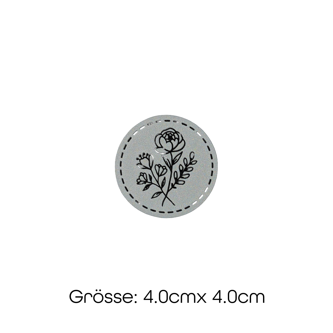 Unbenannt-3 (21) Blumen rund - Reflektor Label – Bild 1