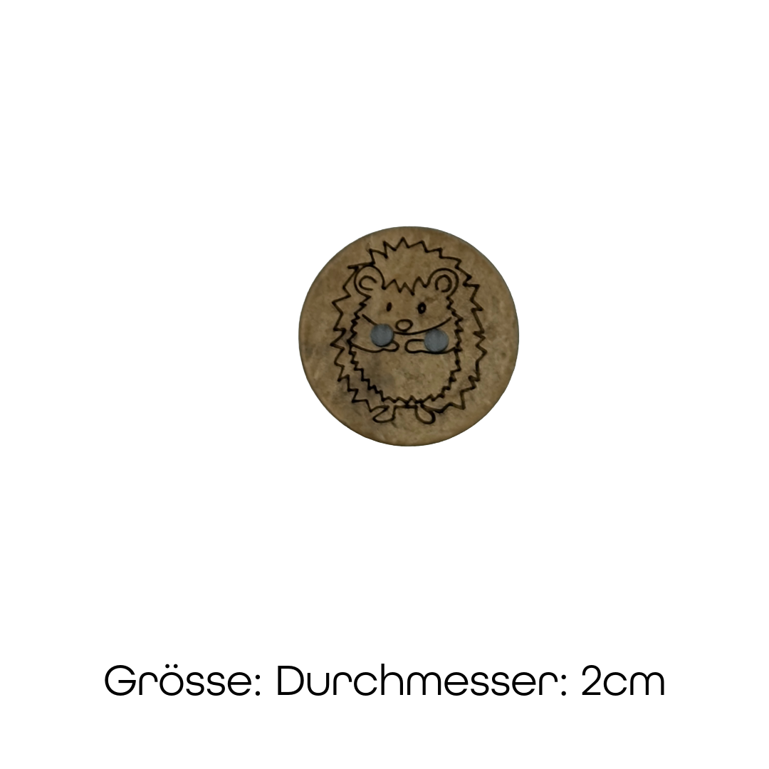 Unbenannt-3 (29) Igelchen - Knopf – Bild 1