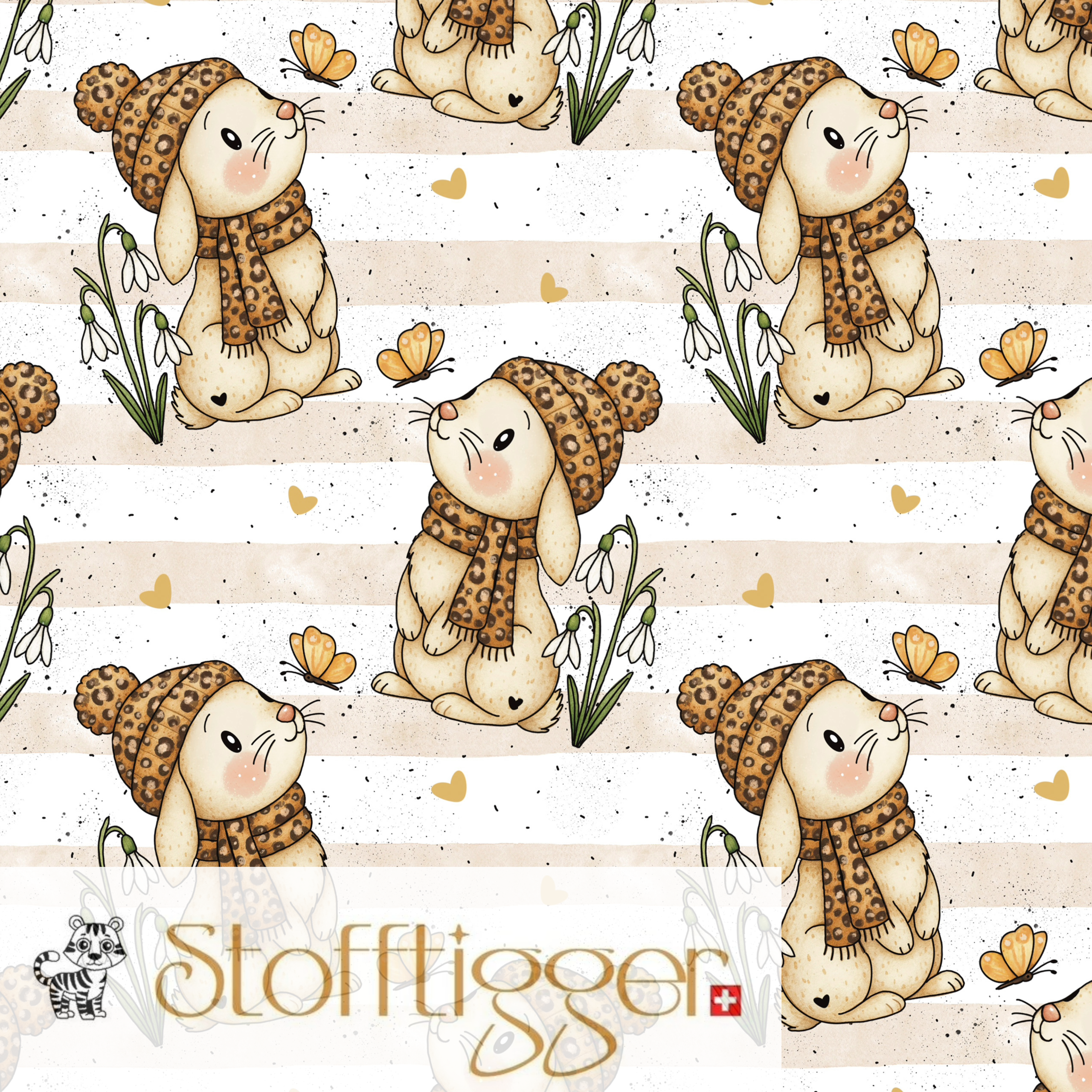 Unbenannt-5 (1) Hase Lotti mit Mütze - Eigenproduktion - Jersey – Bild 1