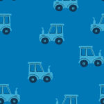 Blaue Traktorfahrt