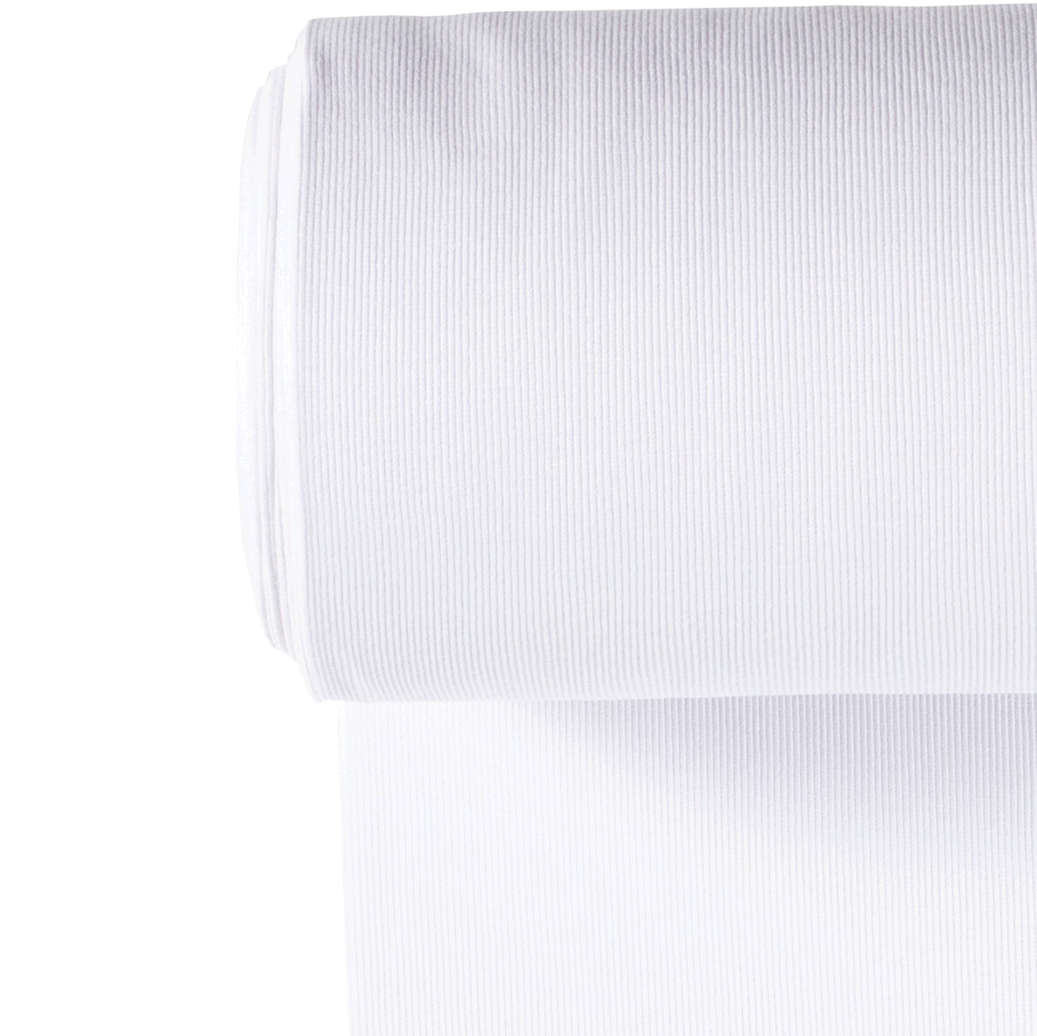 Optischesweiss_050 Bündchen RIB Weiss - 2x2 – Bild 1
