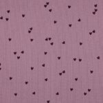 Rib-Jersey - Herz-Herz