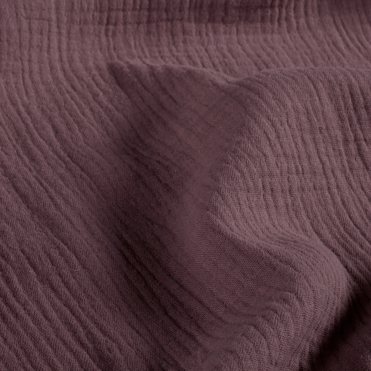 125 Musselin Uni - Dunkel Mauve – Bild 1