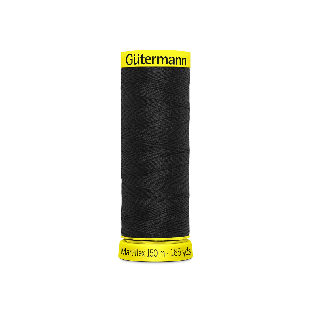 01_Col_000 elastischer Nähfaden Maraflex - (000/schwarz) – Bild 1