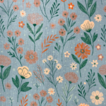 Flower Power Wonderland - altblau