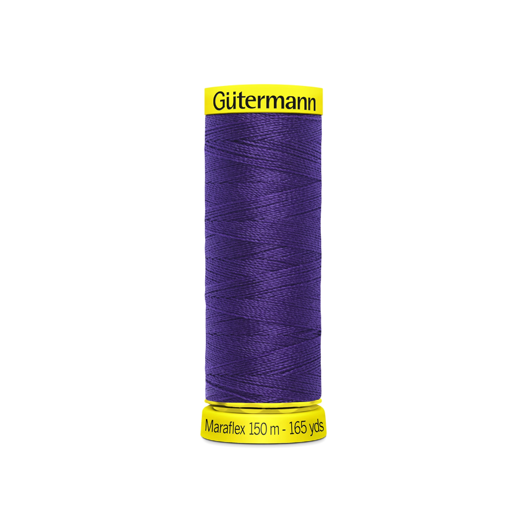 11_Col_373 elastischer Nähfaden Maraflex - (373/dunkel violett) – Bild 1