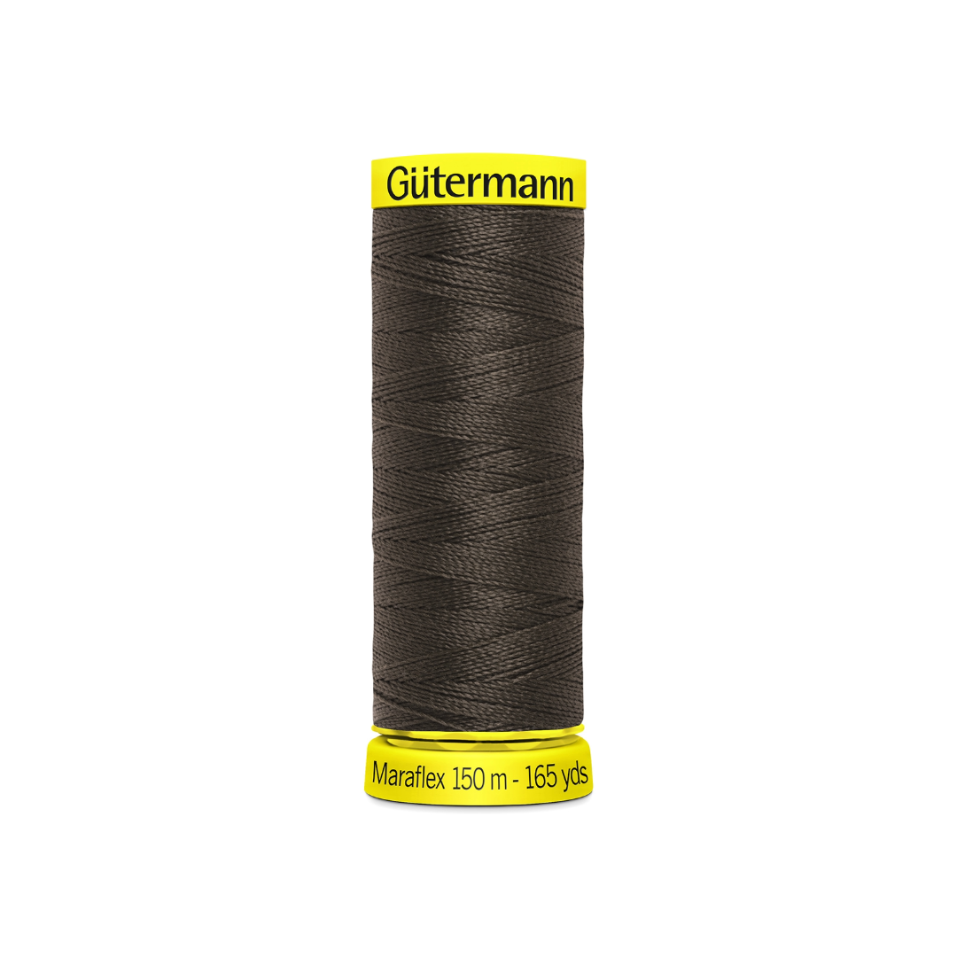 19_Col_696 elastischer Nähfaden Maraflex - (696/dunkelbraun) – Bild 1