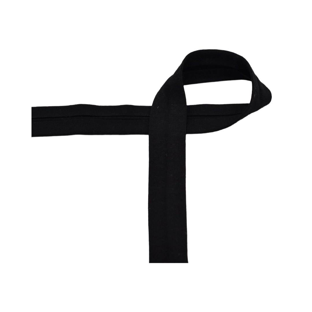 569_schwarz Jerseyband - schwarz_569 – Bild 1