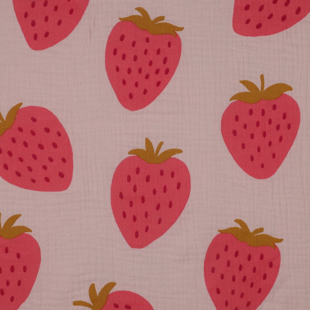 8 Erdbeeren - double gauze – Bild 1