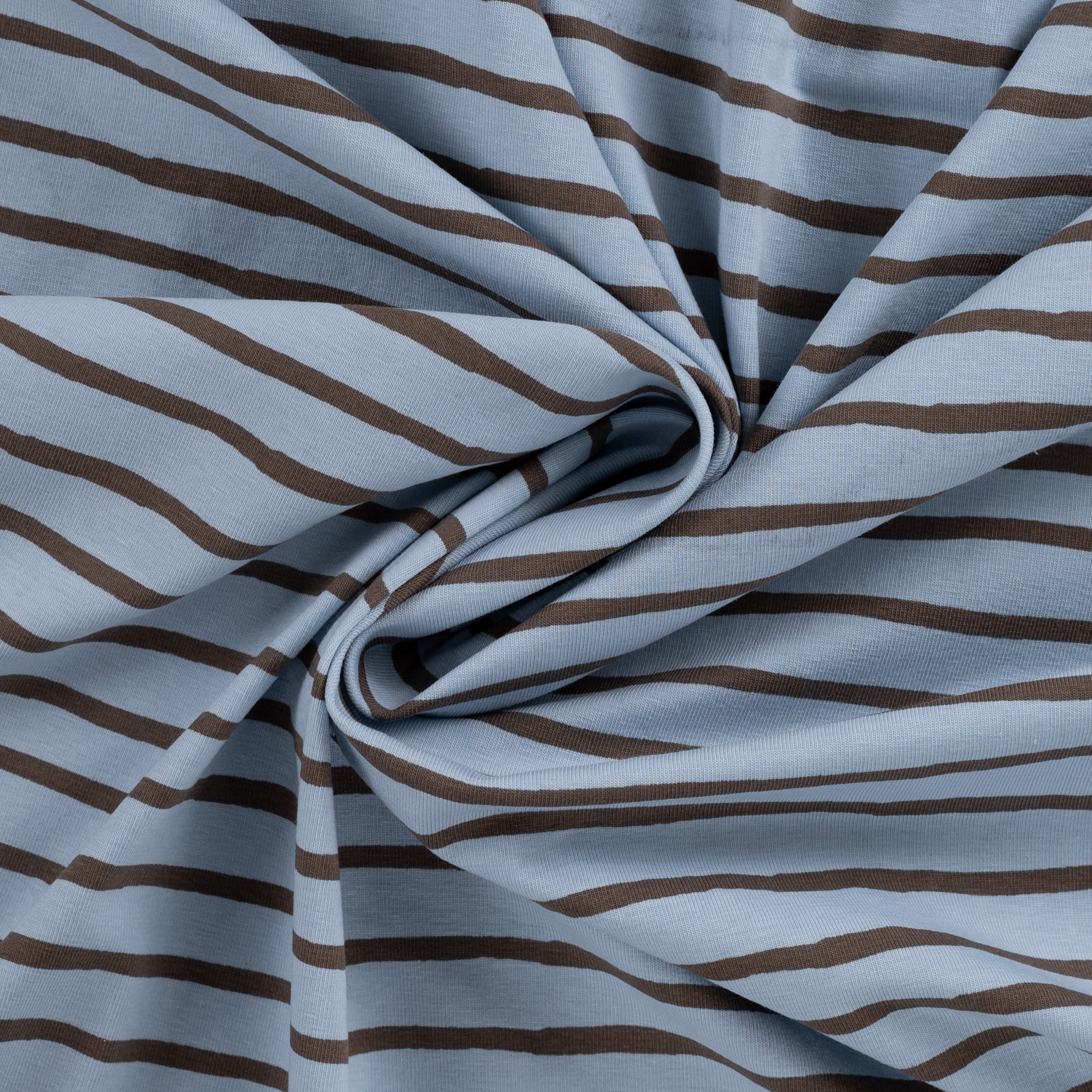 Jersey_06 Jersey Streifen - Blau / Taupe – Bild 1