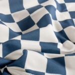French Terry Karo - Stahlblau - GOTS