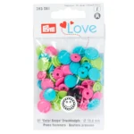 PRYM LOVE DRUCKKNOPF SET "COLOR SNAP" - BLUMEN