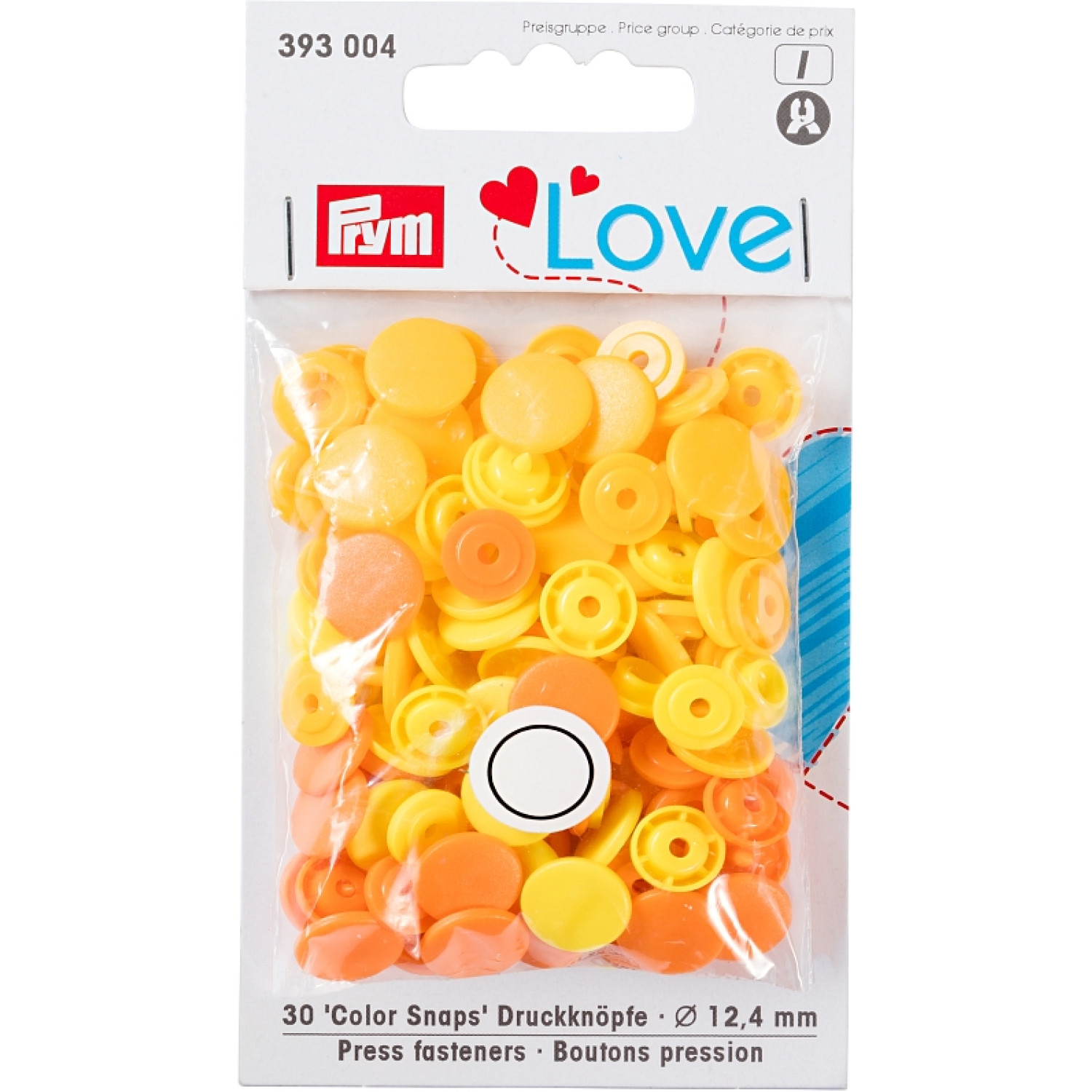 393004_prym_love_druckknopf_color_snaps_gelb_online_shop_s PRYM LOVE DRUCKKNOPF SET "COLOR SNAP" - GELB – Bild 1