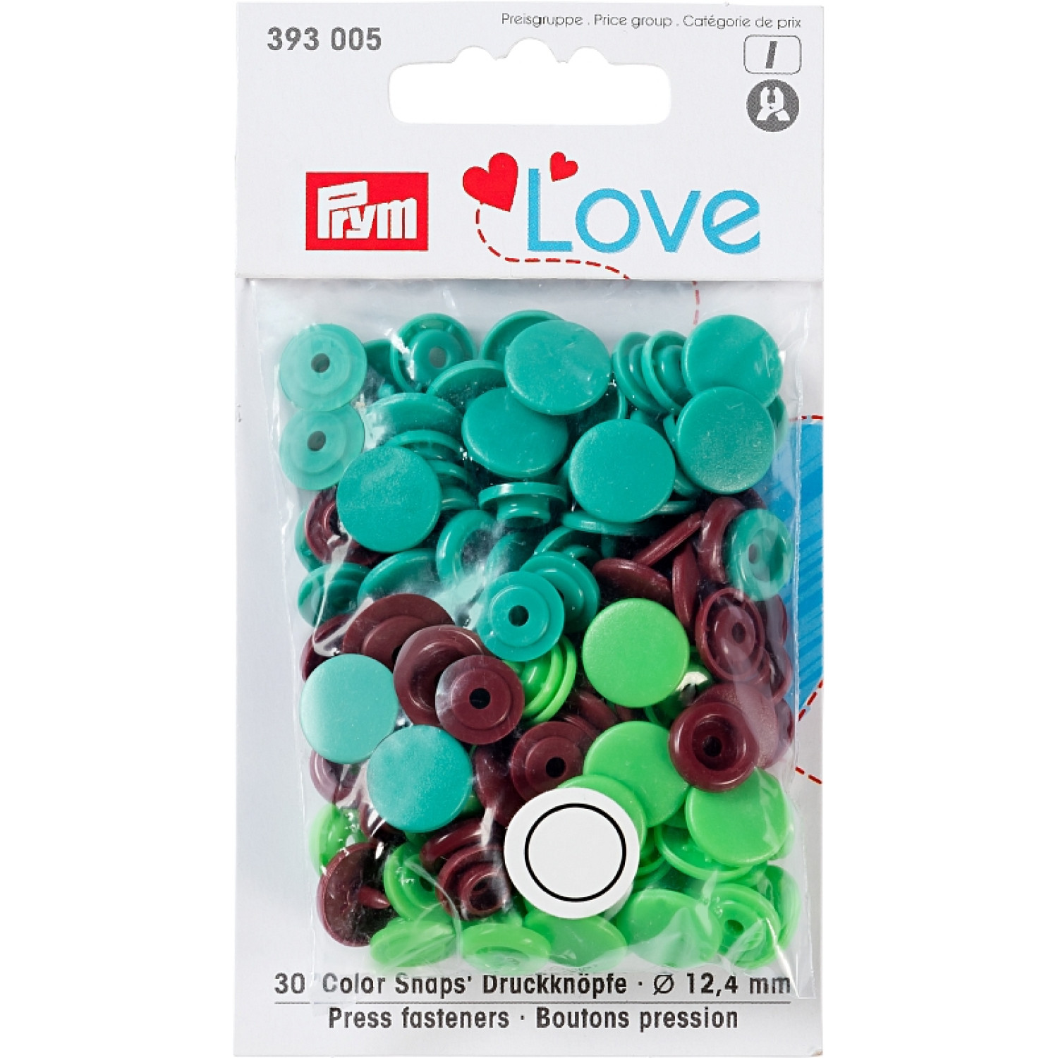 PRYM LOVE DRUCKKNOPF SET "COLOR SNAP" - GRÜN/BRAUN – Bild 1