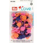 PRYM LOVE DRUCKKNOPF SET "COLOR SNAP" - ORANGE/PINK/VIOLETT