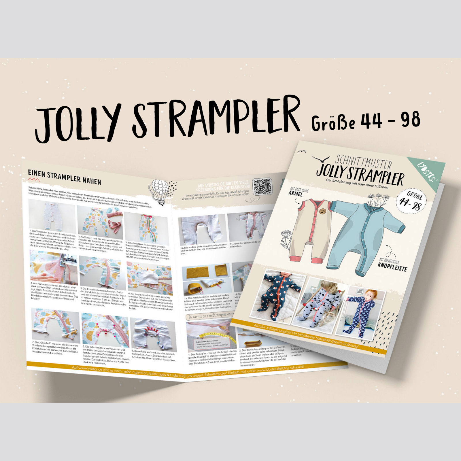Unbenannt-1(45) Lybstes. Jolly Strampler (Gr. 44 - 98) – Bild 1