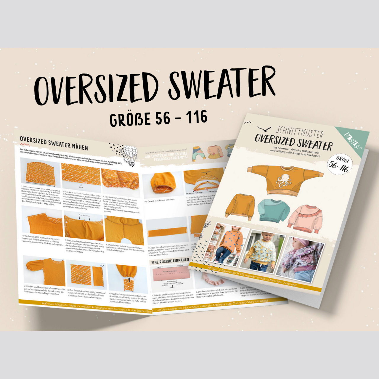 Unbenannt-1(46) Lybstes. Oversized Sweater (Gr. 56 - 116) – Bild 1